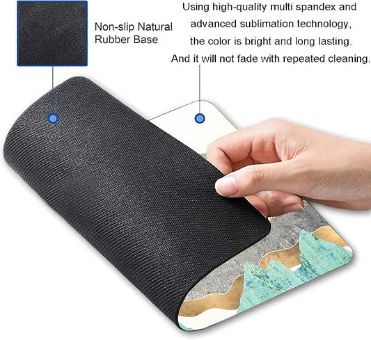 Mouse Pad, Abstract Mountain Mouse Pad, Washable Square Cloth Mousepad - Image 2