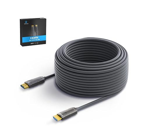 4K HDMI Cable 40 ft, Fiber Optic HDMI Cord, Ultra High Speed Uni-Directional by KIMTABO