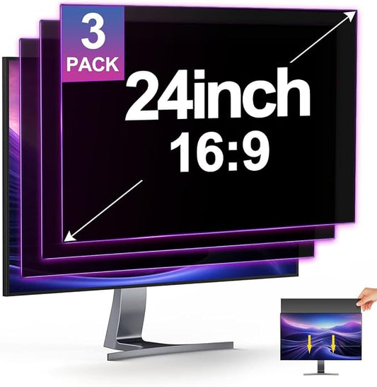 [3-Pack 24 Inch Privacy Screen for Monitor Computer Screen Privacy Filter for by JEAPKA