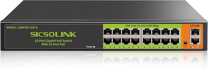 18 Ports PoE Switch, 16 Gigabit PoE+Switch - Image 7