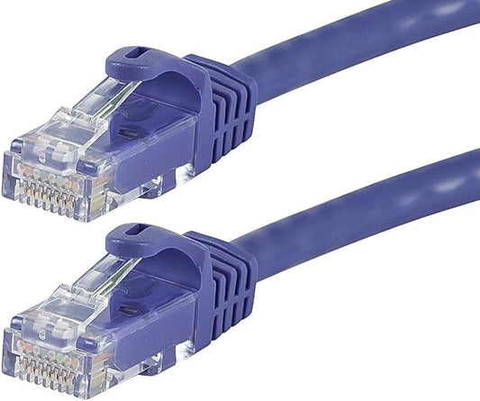 Monoprice Cat5e 7ft Purple Patch Cable UTP 24AWG 350MHz Pure Bare Copper by Monoprice