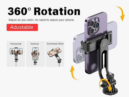 C13 52" Selfie Stick Tripod for iPhone Android, Portable Phone Stand - Image 4