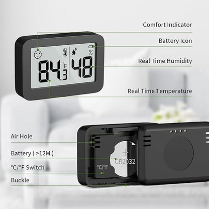 DOOMAY Mini Hygrometer Indoor Thermometer, Digital Humidity Gauge - Image 7