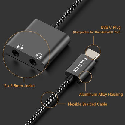 USB C Audio Splitter for 2 Headphones - Image 7