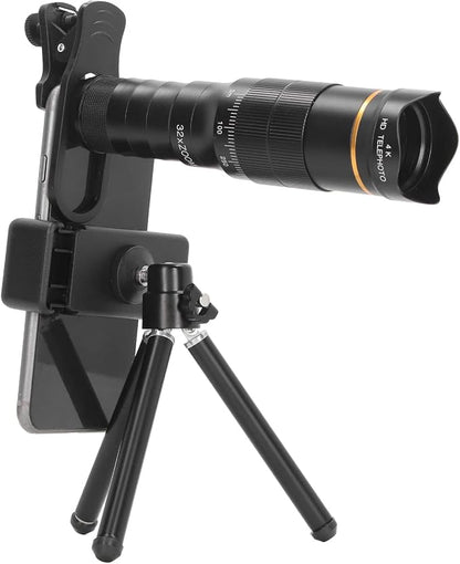 Portable 32X Phone Camera Lens HD Zoom Lens Clip On, Double Adjustment Eyepiece - Image 9