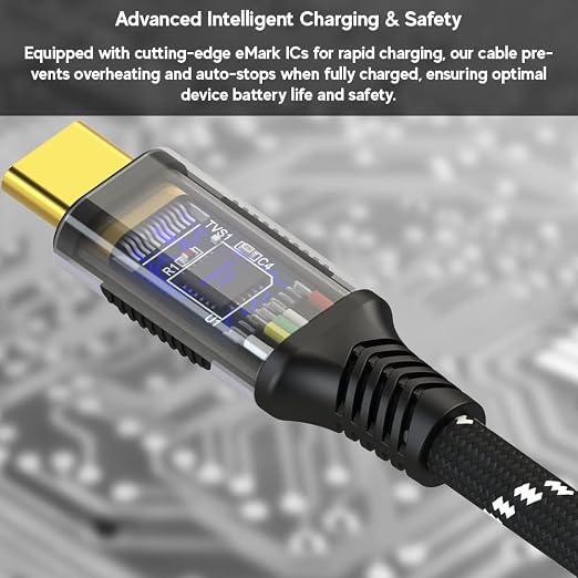 LINKUP USB 4.0 USB C to USB C Cable | Thunderbolt 4/3 Compatible | Type C - Image 5