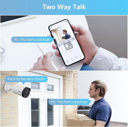 【2-Way Audio & 130° Ultra Wide-Angle】 4K 8MP Outdoor Wired Security Camera - Image 5