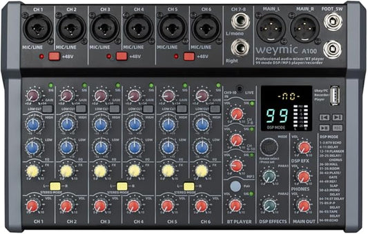 A-Series Professional Mixer for Recording DJ Stage Karaoke Music Application by WEYMIC