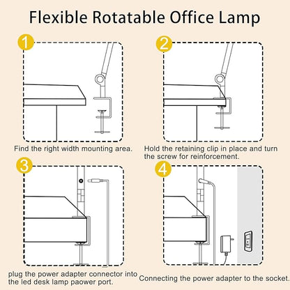 LED Desk Lamp with Clamp & Flexible Arm - Image 6