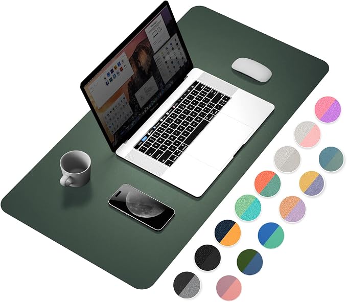 YSAGi Desk Pad, Desk Mat, Dual-Sided Desk Pad, 31.5" x 15.7" Laptop Leather by YSAGi