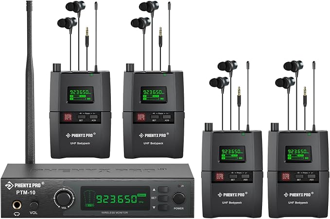 Phenyx Pro Wireless in-Ear Monitor System, Stereo IEM System by PhenyxPro