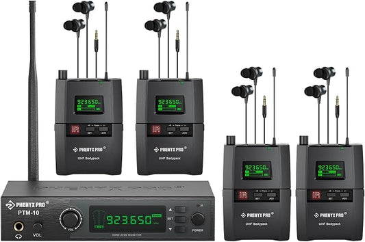 Phenyx Pro Wireless in-Ear Monitor System, Stereo IEM System by PhenyxPro