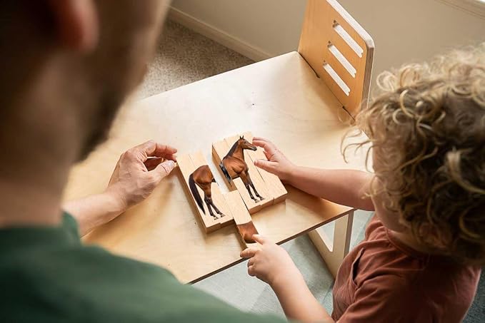 Wooden Animal Chunky Puzzles for Toddlers 2+ Years - Image 3