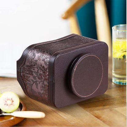 Fanousy 360° Rotating Remote Control Holder, PU Leather TV Remote Caddy - Image 4