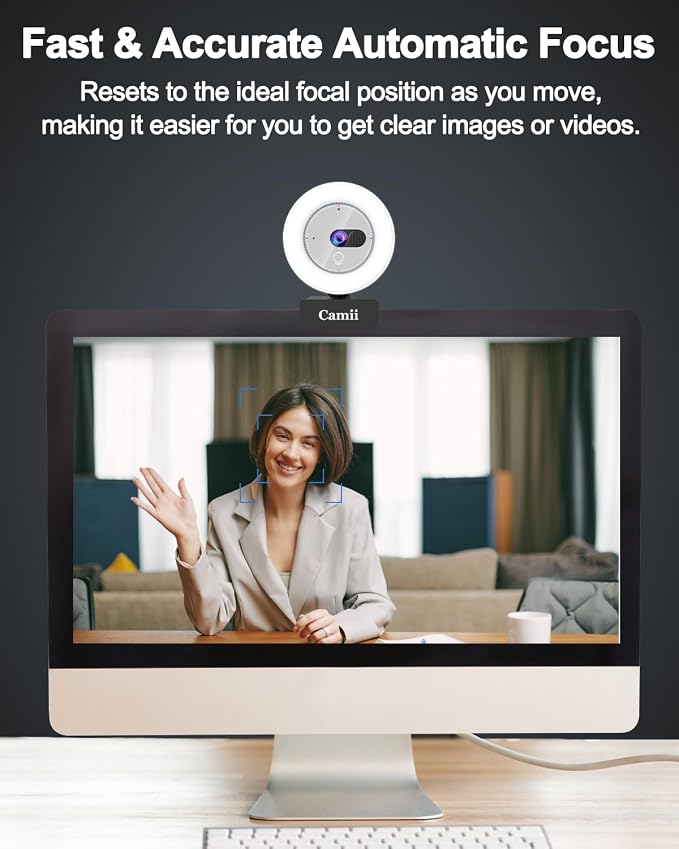 2K Webcam with Light, HD Webcam - Image 5