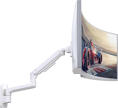 Monitor Wall Mount for 17-49 Inch Ultrawide Monitors, Single Monitor Arm Holds by QUARX