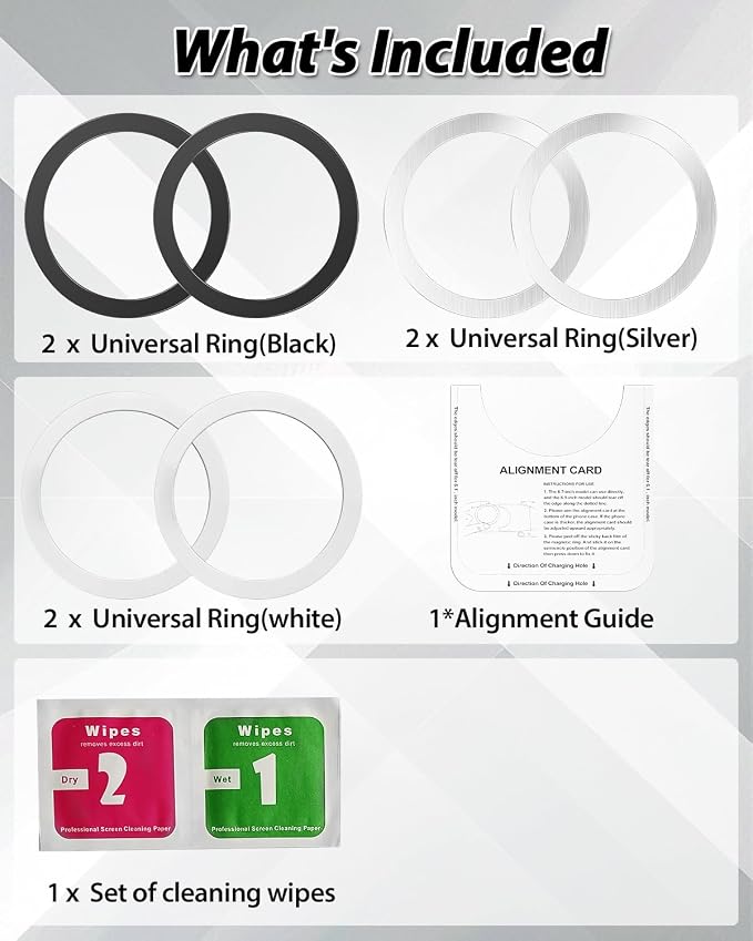 Metal Rings 6PCS, Ultra-Thin for MagSafe Sticker, Magnetic Adapter, Phone Cases - Image 7
