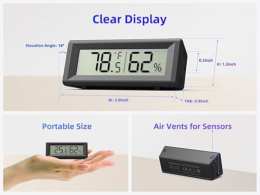 Small Digital Hygrometer, Humidity Meter, Indoor Thermometer, Room Temperature - Image 2