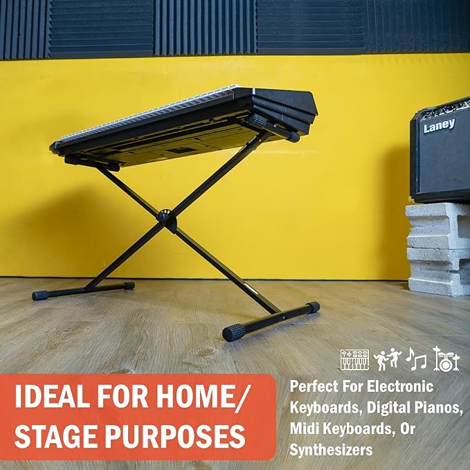 Stage Rocker Single-X Style Classic Folding Keyboard & Digital Piano Stand - Image 6
