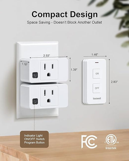 Remote Control Outlet with Portable Magnetic Switch, 200FT Long Range Wireless - Image 6