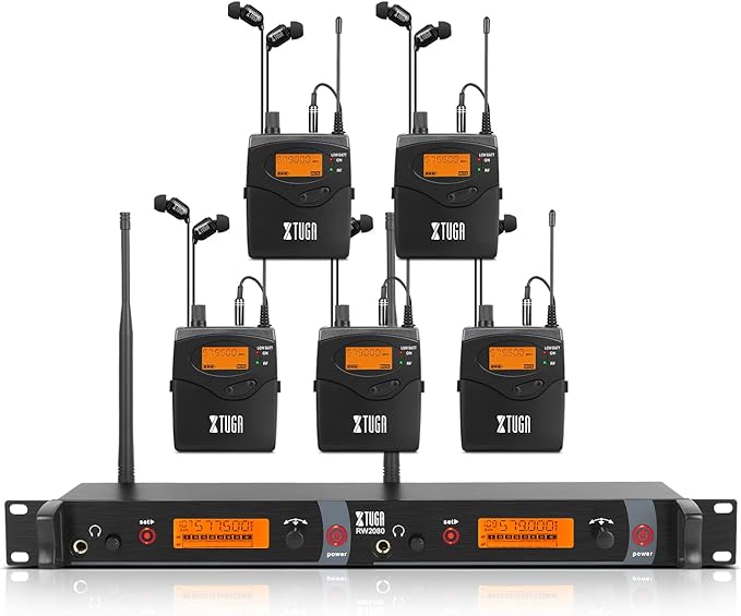 XTUGA RW2080 Wireless in Ear Monitor System Mono Design Dual Channel Wireless by XTUGA