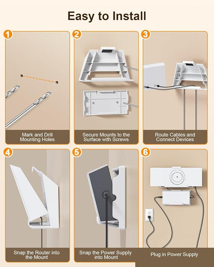 Starlink Standard 4X/V3 Gen 3 Router Wall Mount Kit, 2-in-1 Mount - Image 5