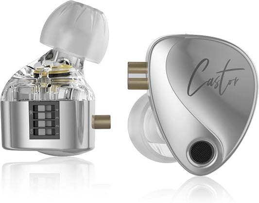 KZ Castor in Ear HiFi Earphone 2DD Dynamic High-end Tunable IEM Earphones in by HHIFIHEAR