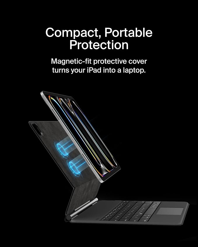 Belkin Pro Keyboard Case w/Magnetic Stand, Backlit Bluetooth Keyboard, Magnetic - Image 3