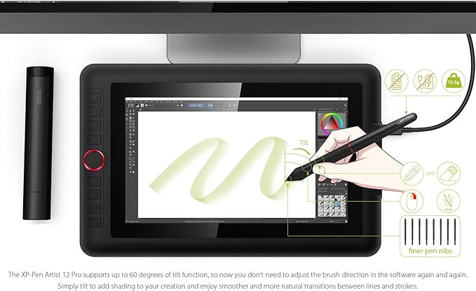 XPPen Artist12 Pro 11.6" Drawing Tablet - Image 4
