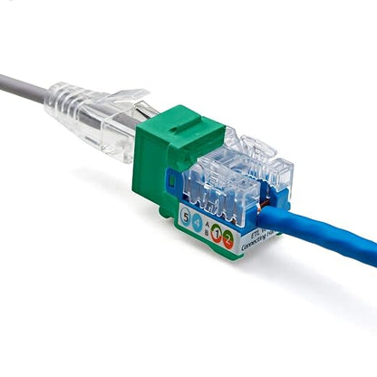 TRUE CABLE Cat5e Keystone Jack, Unshielded, 90 Degree Punch-Down, PoE++ 100W - Image 7