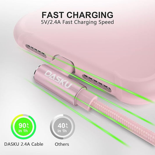 2 Pack 90 Degree iPhone Charger 10Ft Mfi Certified Lightning Cable Right Angle - Image 2