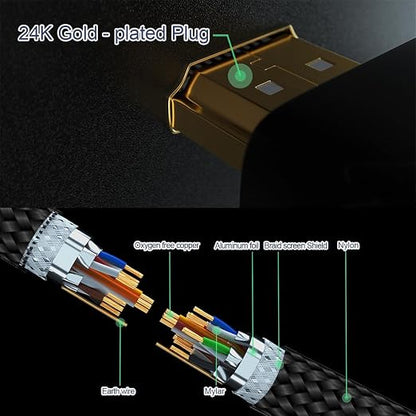 RUIPRO 8K HDMI Ultra High Speed Certified Cable 6 Feet 48Gbps 8K60Hz 4K120Hz - Image 5