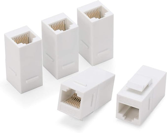 Rapink RJ45 Coupler Inline Adapter Keystone, Female to Female Network Connector by Rapink