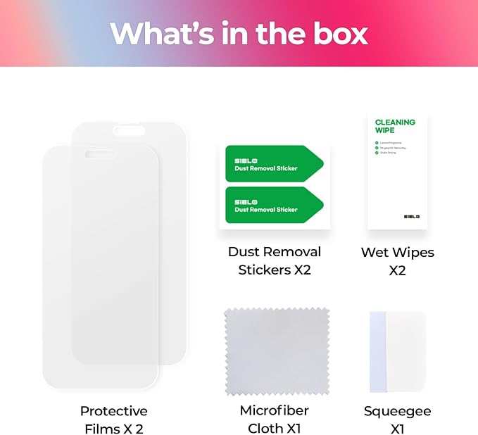 SIELO 2 Pack Matte Screen Protector iPhone 14 promax, 9H Hardness Shatterproof - Image 8