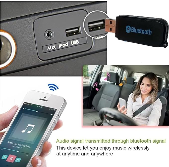 USB Bluetooth Car Adapter, Wireless Audio Adapter Music Receiver - Image 5