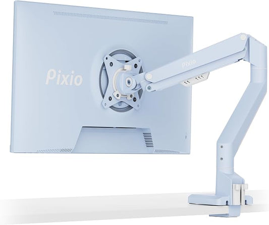 Pixio PS1S Wave Blue Single Monitor Arm Stand Desk Mount by Pixio