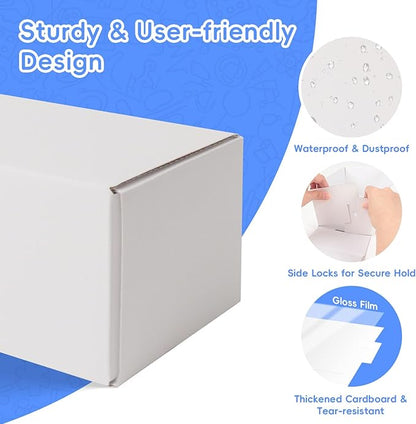 Toploader Storage Box, 6 Packs 900 Count Corrugated Cardboard Storage Box - Image 4