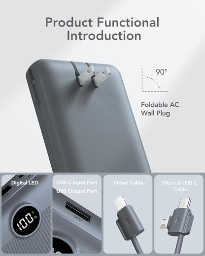 Portable Charger Power Bank 20000mAh, VRURC 22.5W Fast Charging Power Bank - Image 2