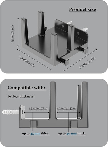 Wall Mount Shelf for WiFi Router, TV Box, Universal Cable Box Shelf Compatible - Image 2