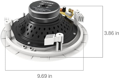 Audio 3-Way Premium in-Ceiling 8" Round Speaker, Dual 1-inch Silk Dome Tweeters - Image 5