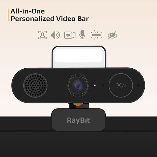 5-in-1 Design 4K Webcam with Speaker and Microphone, Built-in Light, Privacy - Image 2