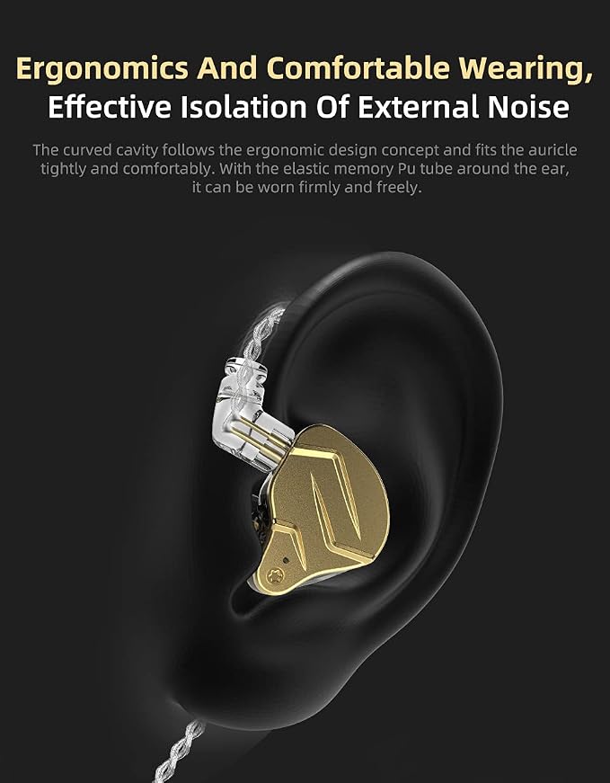 KZ ZSN PRO X IEM Earphones Dual Driver in Ear Monitor 1BA 1DD Wired Earphones - Image 4