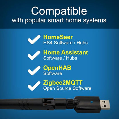 HomeSeer Zigbee 3.0 USB Interface/Coordinator/Dongle, SiLabs ERG32MG21 Chip - Image 3