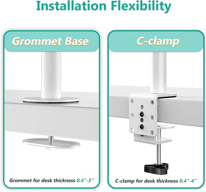 WALI Triple Monitor Stand, Fully Adjustable Three Monitor Desk Mount Fits 3 - Image 8