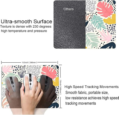 Mouse Pad, Abstract Leaves Mouse Pad, Square Mouse Mat Waterproof Non-Slip - Image 5