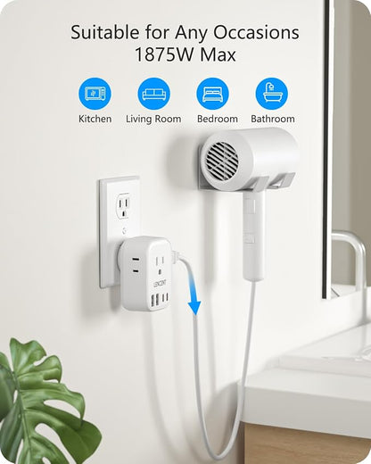 LENCENT Multi Plug Outlet Extender - Image 7
