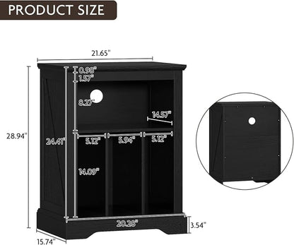 Farmhouse Record Player Stand, 3 Tier Turntable Stand - Image 2