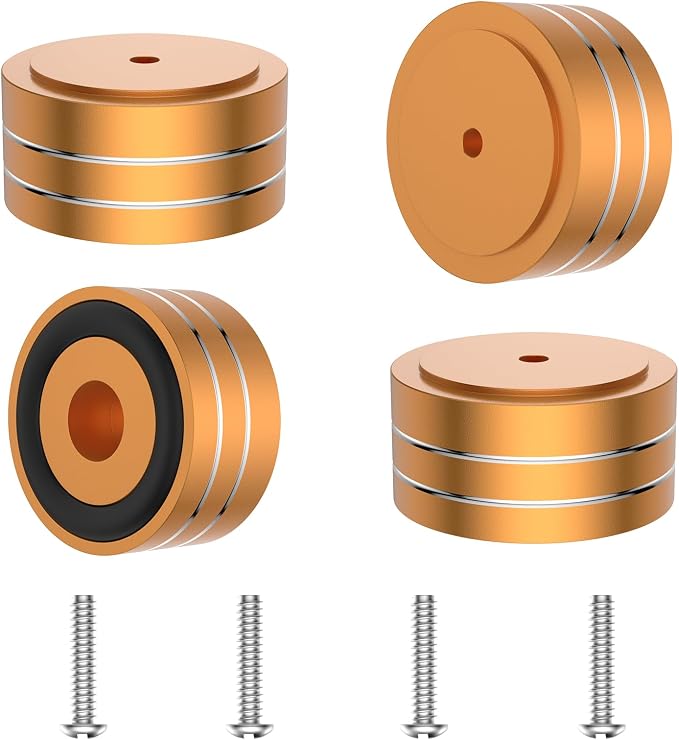 Tertullus 4 Pcs Speaker Feet Isolation 40x20mm Turntable Feet Aluminum Platform by Tertullus