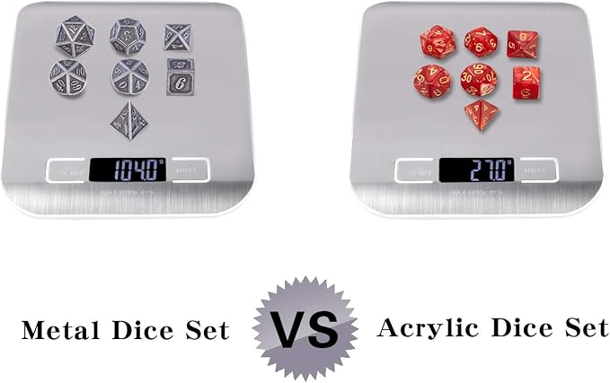 DnDnD Acient Silver Metal DND Dice Set, Pathfinder, Savage World and Table Games - Image 6
