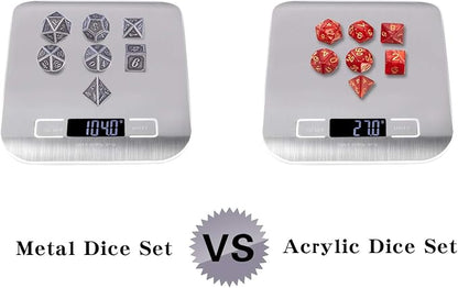 DnDnD Acient Silver Metal DND Dice Set, Pathfinder, Savage World and Table Games - Image 6